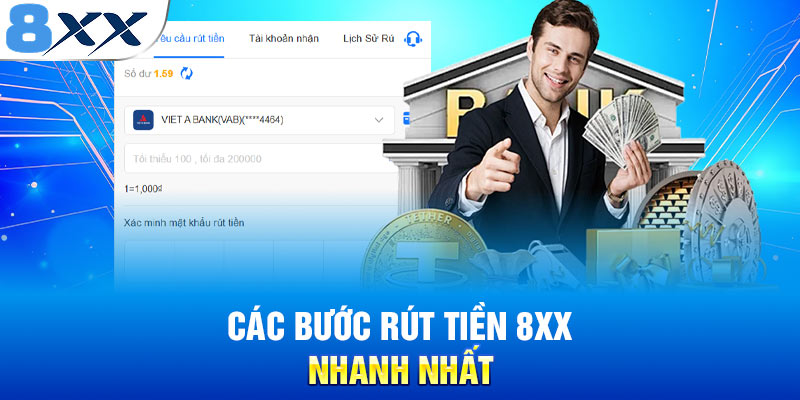 Các bước rút tiền 8XX nhanh nhất